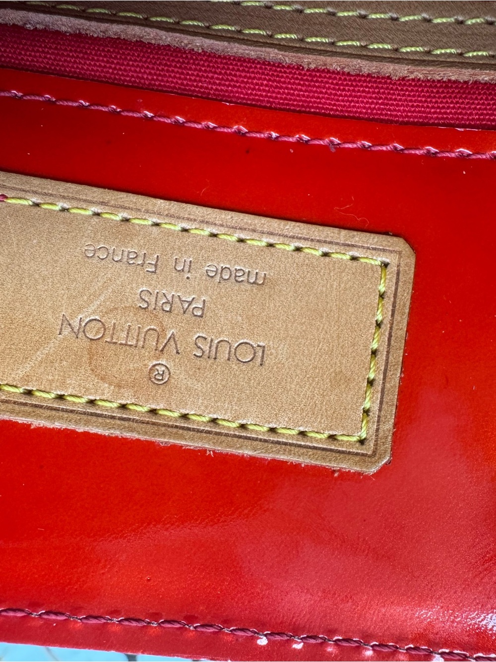 Louis Vuitton Shoulder Bag Monogram Vernis Reade PM, Red, Vintage, Limited - Picture 13 of 14